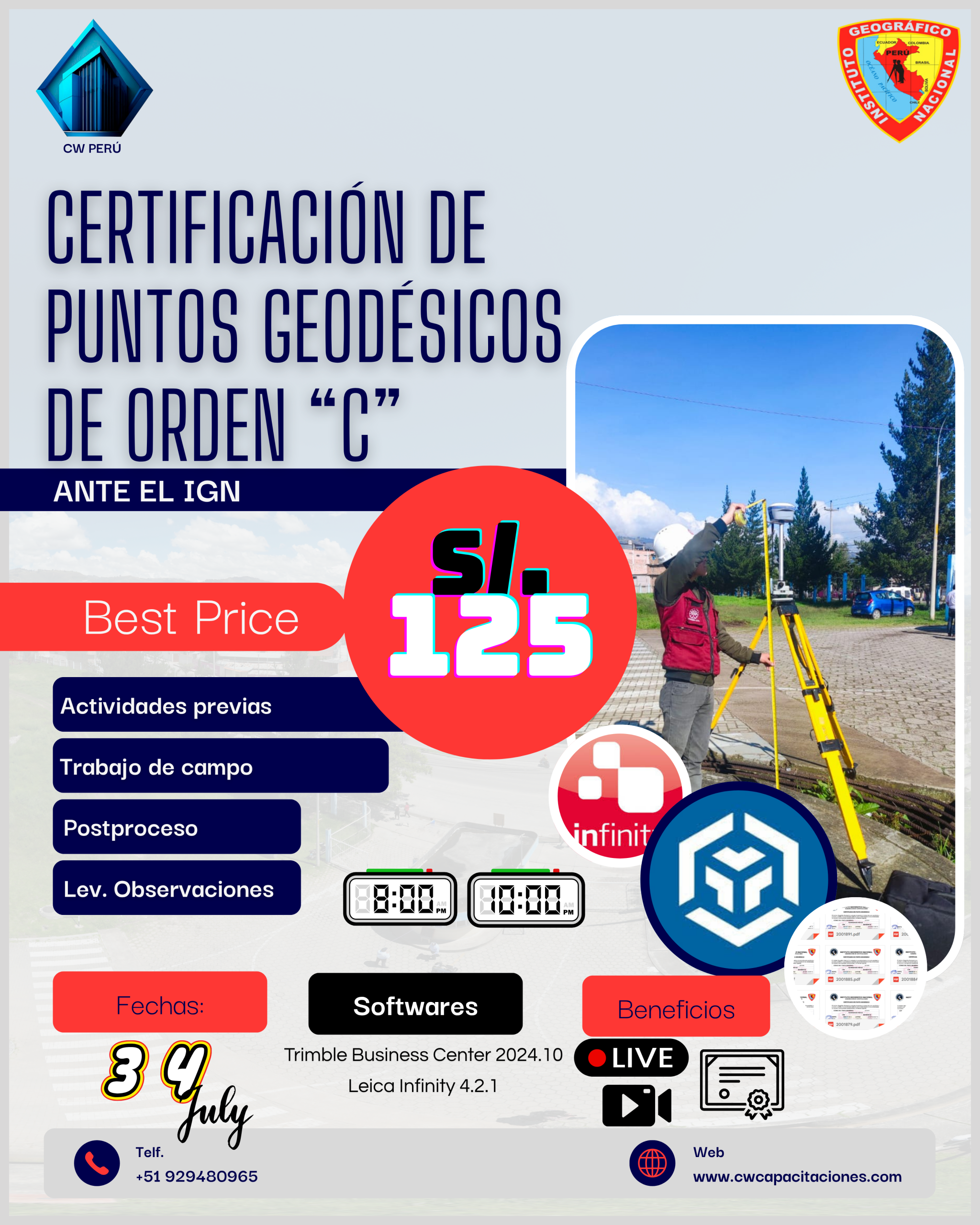 Certificación de Puntos Geodésicos de orden "C" ante el IGN - Normativa Diciembre 2024 V1.1